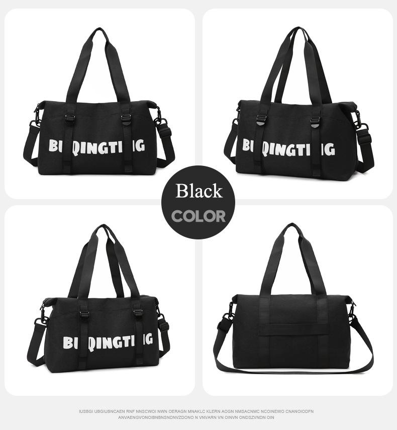 Women's Fashion Letter Print Gym Duffel Bag - Wet & Dry Separation Yoga Fitness Tote, Weekender Overnight Shoulder Bag For Travel 2