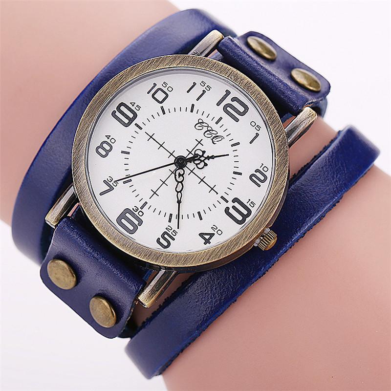 CCQ Vintage Leather Bracelet Watch Antique Women Wrist Watch Casual Ladies Quartz Watch Relogio Feminino 1347 6