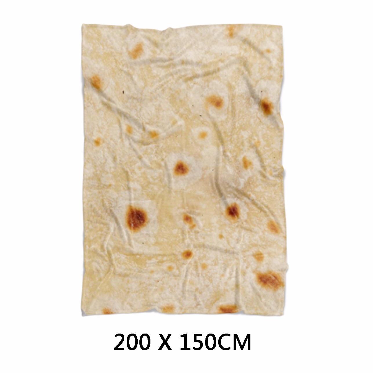 Super Soft Warm Flannel Burrito Blankets 280Gsm Round Shape Airplane Travel Throw Coral Fleece Tortilla Nap Wrap Blankets 16