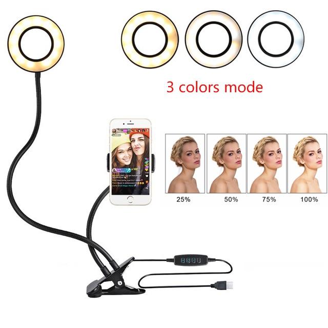 LED Selfie Ring Light for Live Adjustable Makeup Light-8cm Stand 2