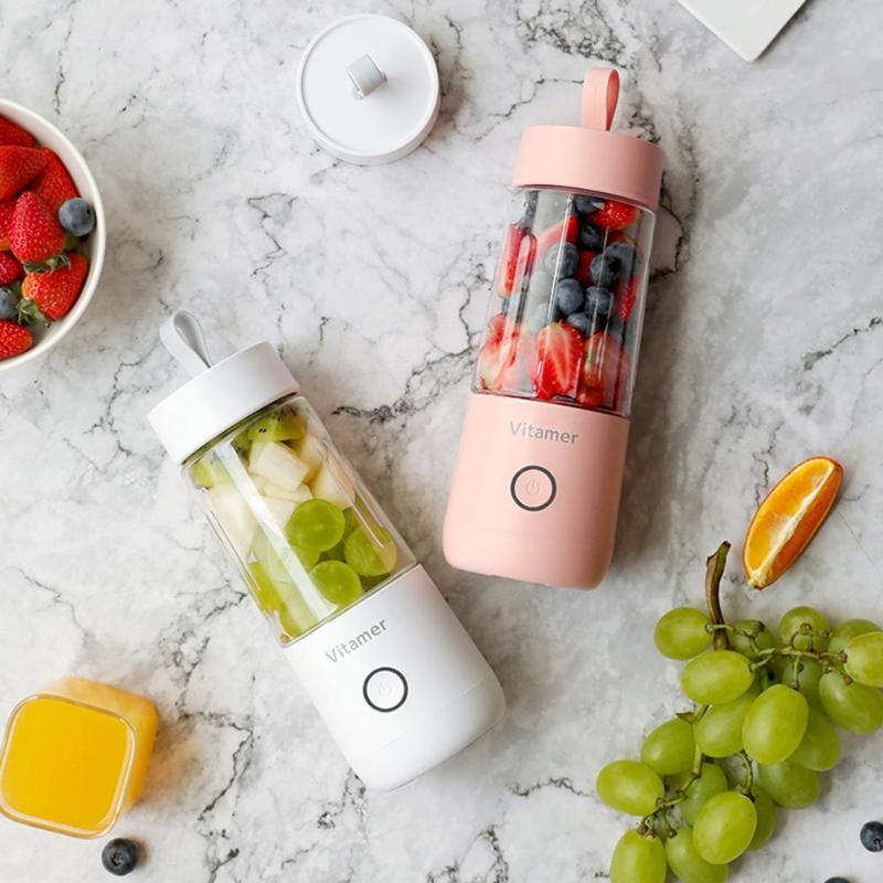 350ml Portable Blender Juicer Electric USB Rechargeable Mixer Smoothie Slushy Cup Juice Blender Bottle USB Charging Kitchen Gadgets 2