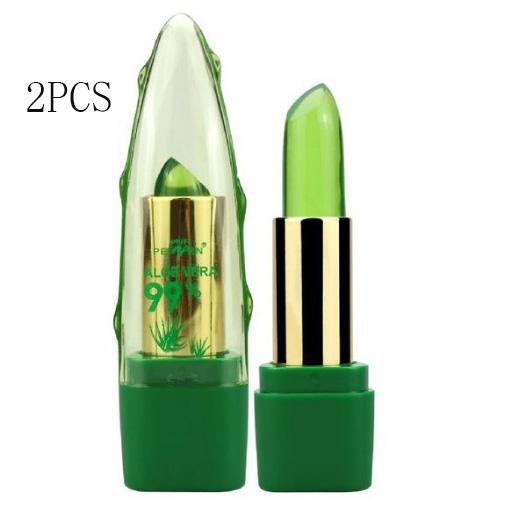 Aloe Vera Gel Color Changing Lipstick Gloss  Moisturizer Anti-drying Desalination Fine-grain Lip Blam Care 8