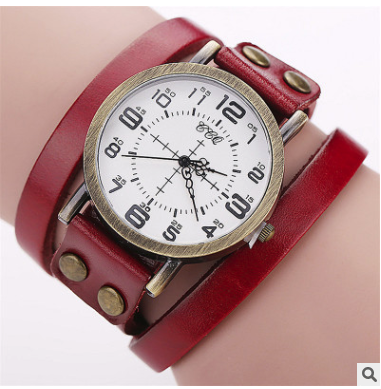 CCQ Vintage Leather Bracelet Watch Antique Women Wrist Watch Casual Ladies Quartz Watch Relogio Feminino 1347 3