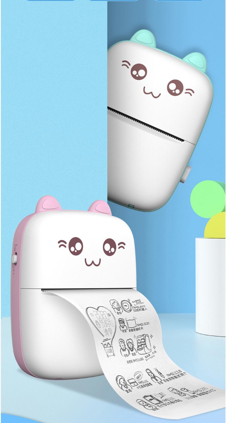Mini Printer Portable Mini Bluetooth WiFi New Wrong Printer Mobile Phone Photo Title Note Hot Print Pocket Student Error Label Printer 18