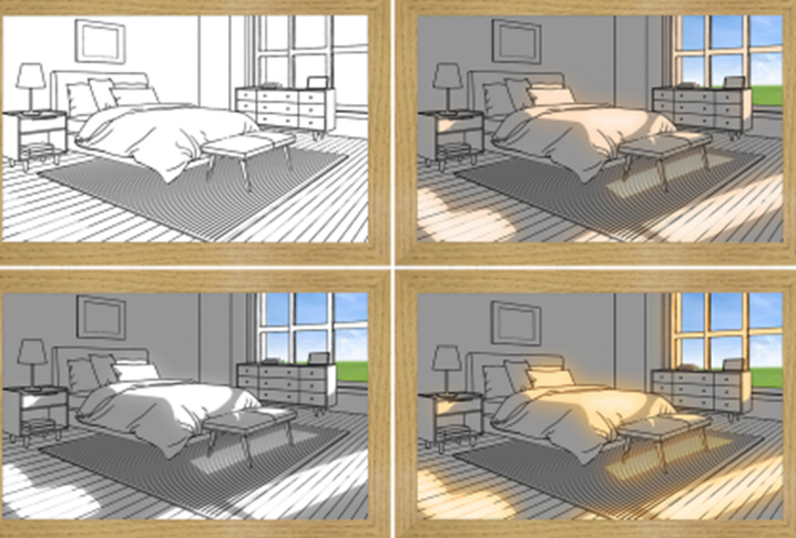 Illuminated Picture LED Decorative Light Painting Bedside Picture Style Creative Modern Simulate Sunshine Drawing Night Light Gift 30
