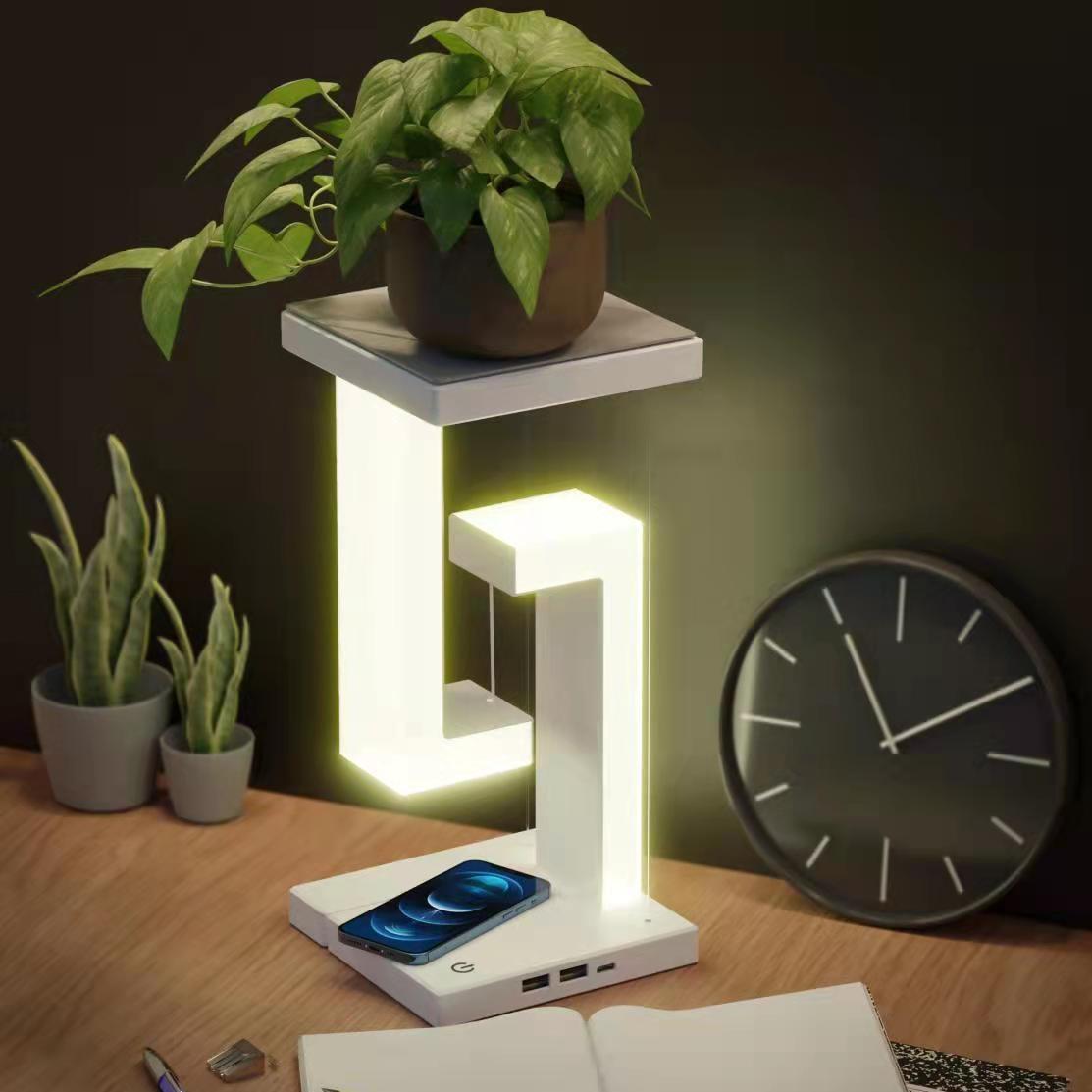 Creative Smartphone Wireless Charging Suspension Table Lamp Balance Lamp Floating For Home Bedroom 2