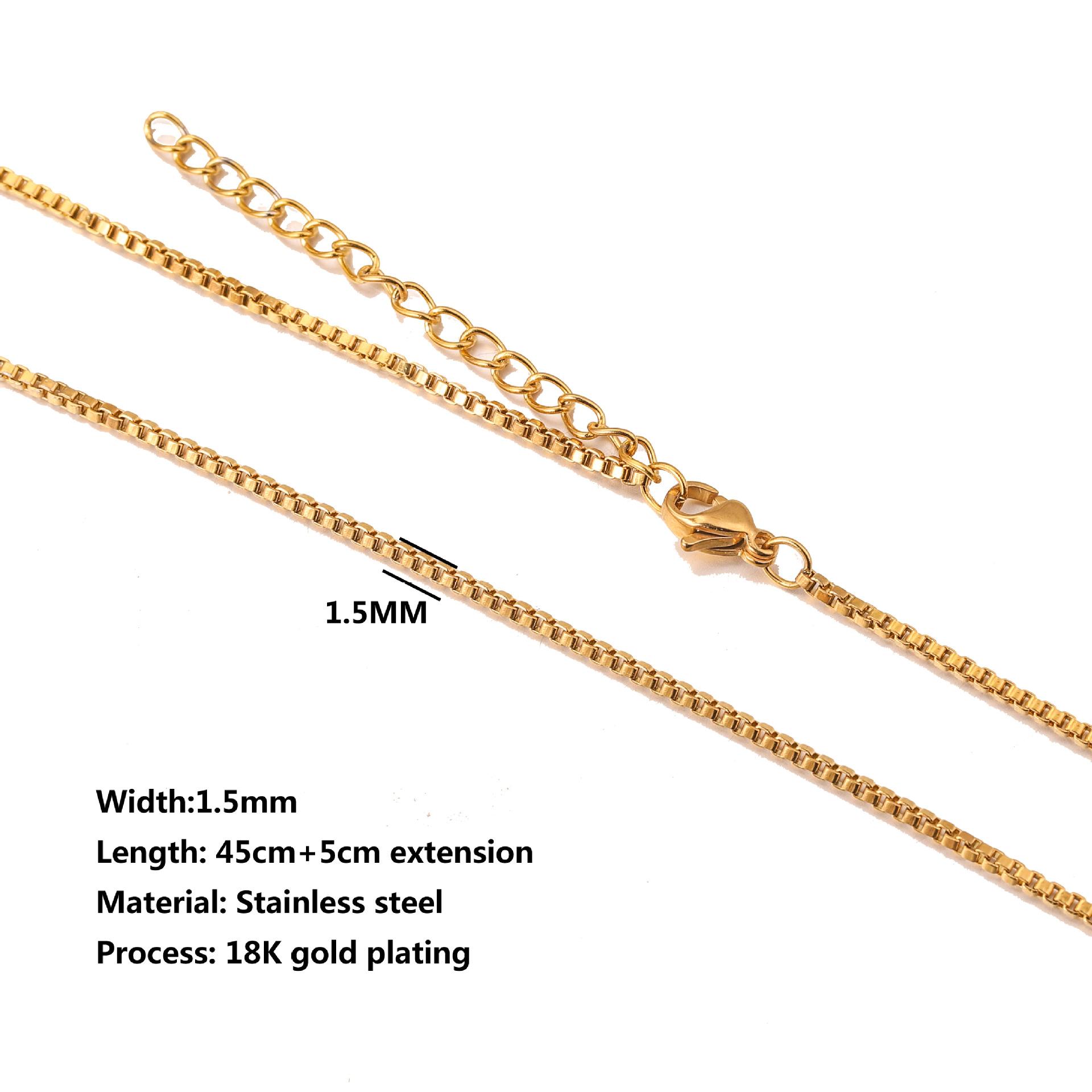 Stainless Steel Water Ripple Chain With Chain Collarbone Chain 17