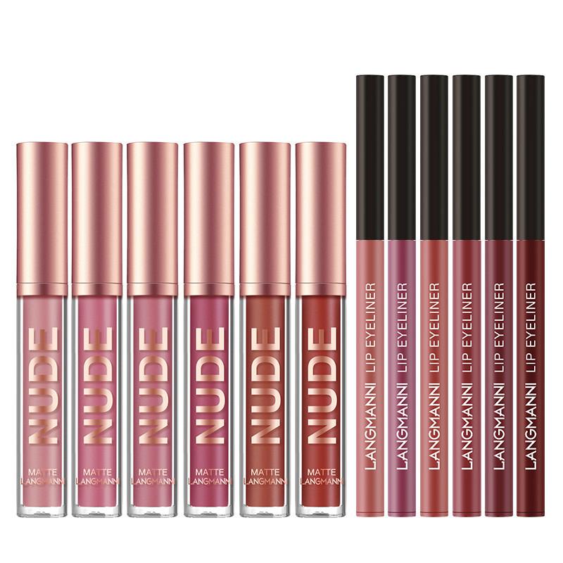 Lip Liner And Lipstick Makeup 12 Pcs Set 6 Matte Lipstick 6 Lip Liner Pens Waterproof Long Lasting Matte Lipstick Beauty Cosmetics Makeup Gift For Girls Lipstick Set 2