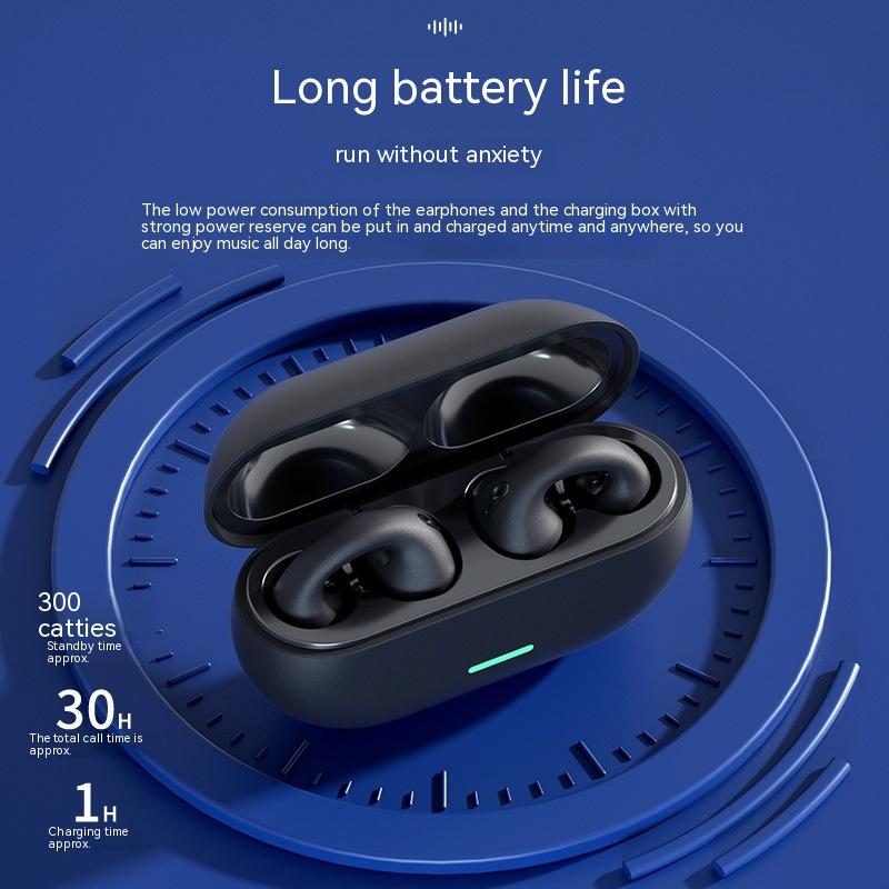 Wireless Ear Clip Bluetooth Headset TWS Comfortable Wear Not In-Ear Sports Wireless Bone Conduction 5.3 Bluetooth Headset 5