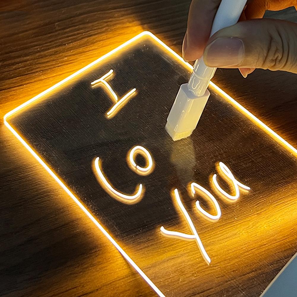 Creative Note Board Creative Led Night Light USB Message Board Holiday Light With Pen Gift For Children Girlfriend Decoration Night Lamp 1