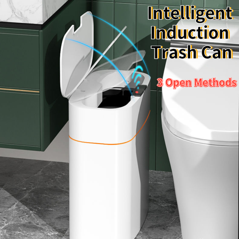 Smart Trash Can With Lid For Bedroom And Living Room Kitchen Storage Box Trash Can Induction Small Car Box Automatic Smart Dustbin Smart Trash Bin 2