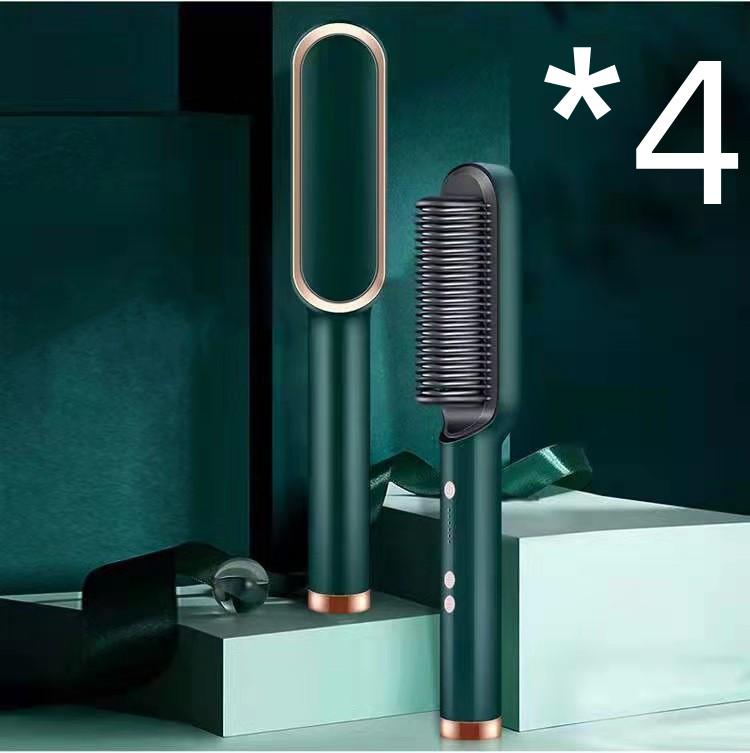 New 2 In 1 Hair Straightener Hot Comb Negative Ion Curling Tong Dual-purpose Electric Hair Brush 31