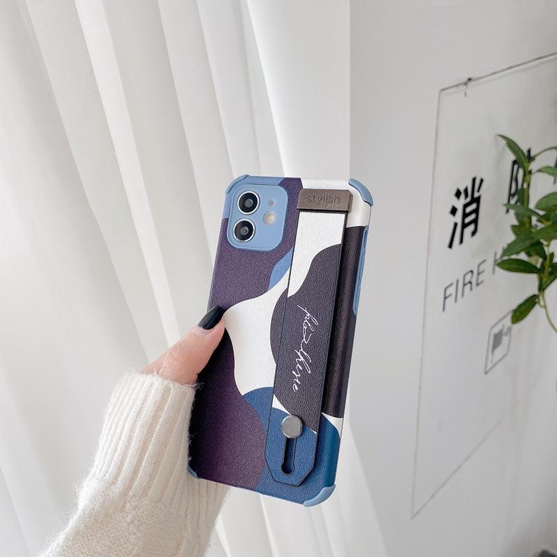 Morandi Color Wrist Band Silicone Phone Case 3