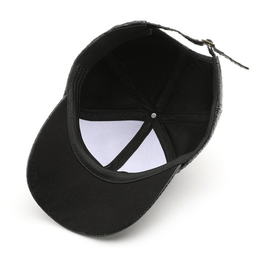 Monochromatic Light Board PU Leather Adjustable Trend Casual Baseball Cap Suitable For Outdoor Sports And Travel 13