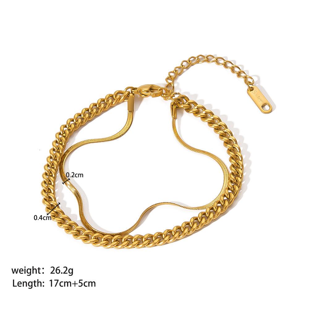 Stainless Steel Ornament Bracelet Female 22