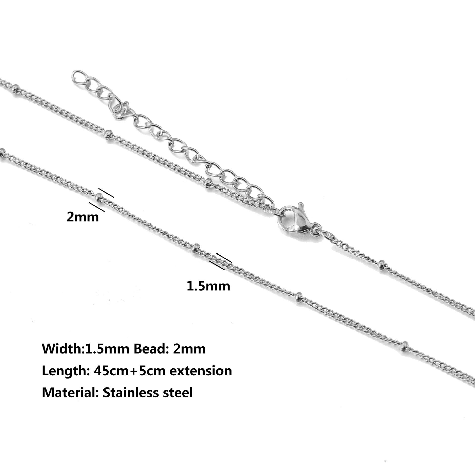 Stainless Steel Water Ripple Chain With Chain Collarbone Chain 7