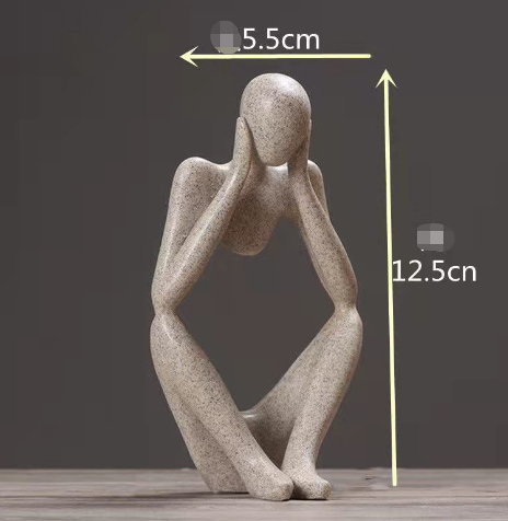 Creative Abstract Character Jane Ou Thinker Ornaments Living Room Home Accessories Wedding Gifts 13