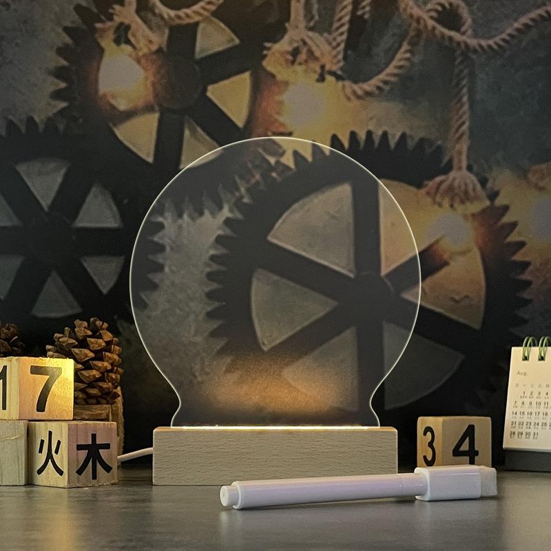 Creative Note Board Creative Led Night Light USB Message Board Holiday Light With Pen Gift For Children Girlfriend Decoration Night Lamp 2