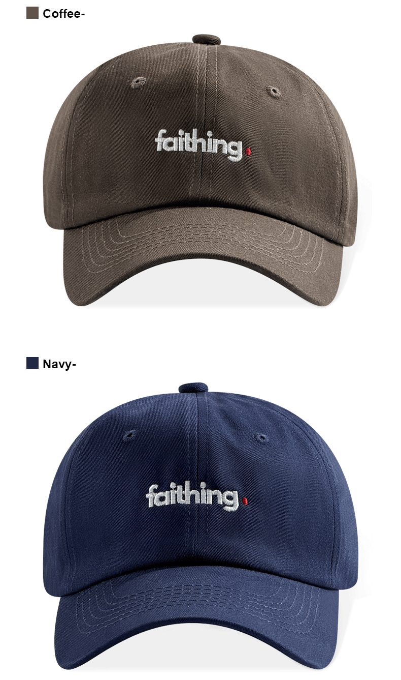 Religious Christian Faithing Letter Embroidery Black Vintage Casual Unisex Baseball Cap 39