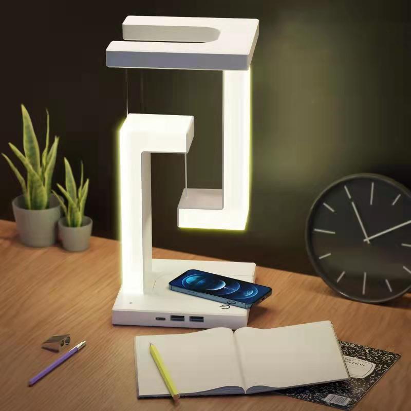 Creative Smartphone Wireless Charging Suspension Table Lamp Balance Lamp Floating For Home Bedroom 1