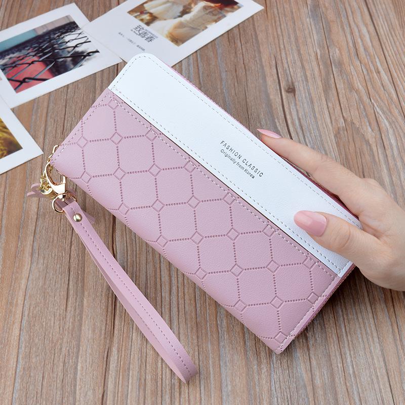 Ladies In Hand Long Zipper Tassel Stitching Embossed Large-capacity Wallet 7