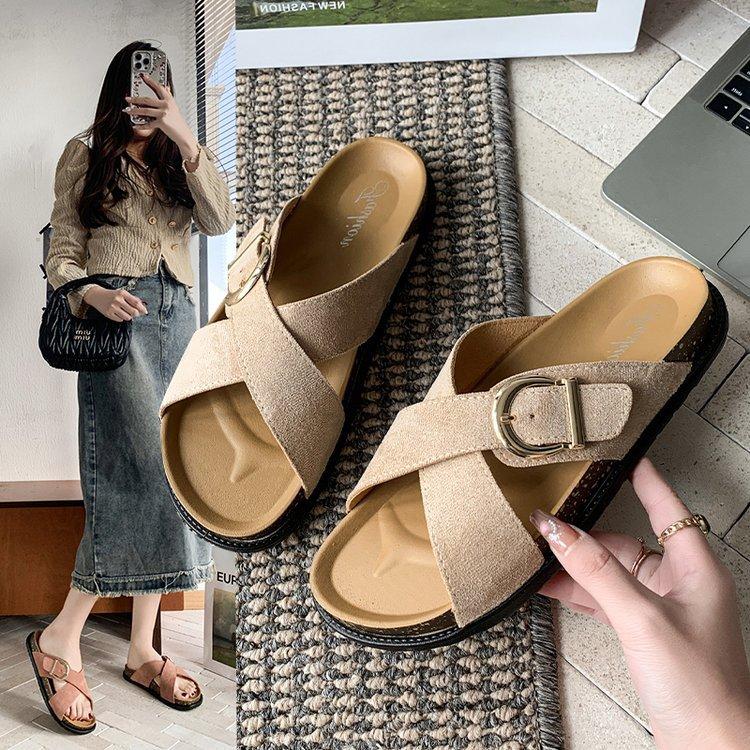 Mori-style Gentle Thick-soled Sandals For Women 1