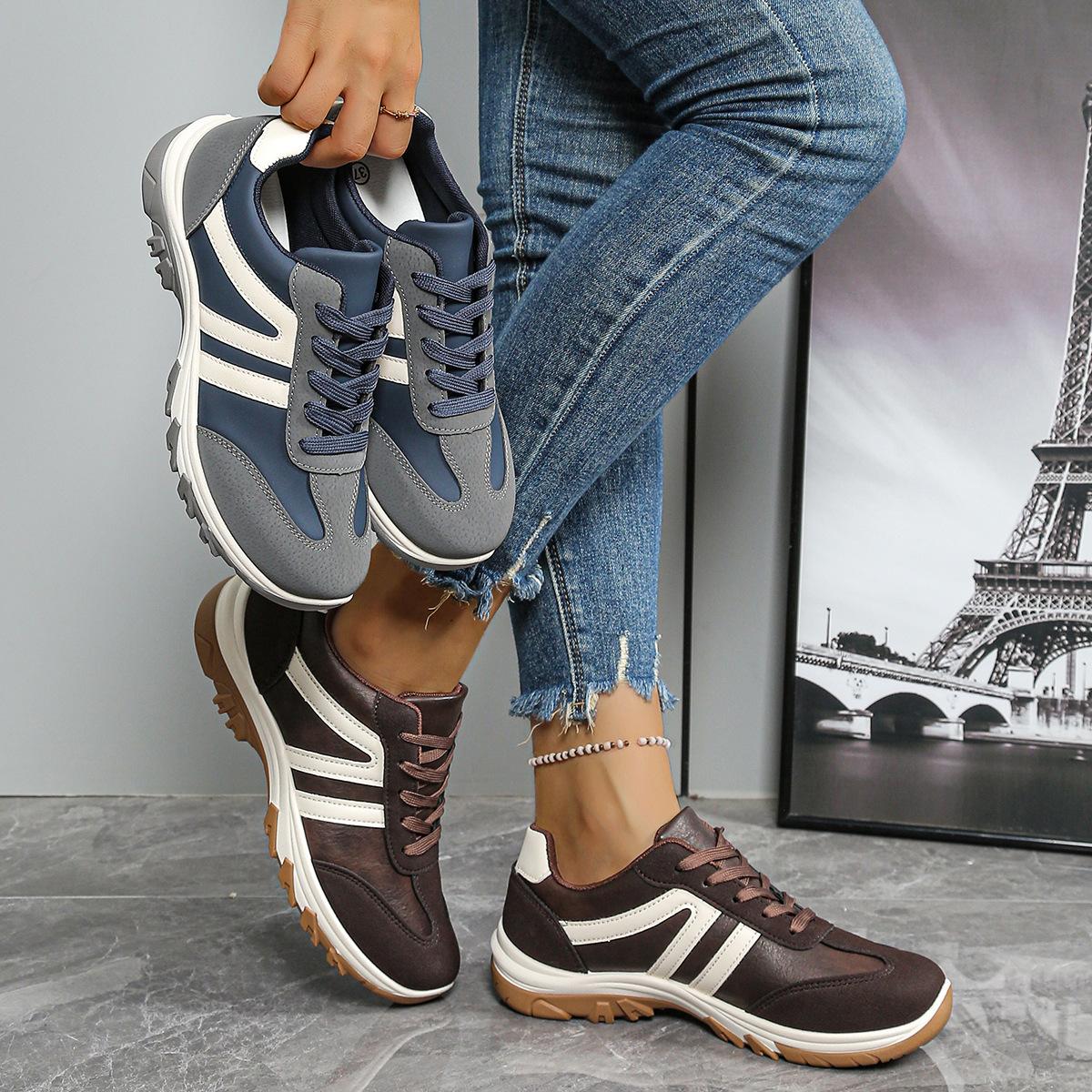 Retro Color-Block All-Match Dr Martens-style Casual Shoes For Women 2