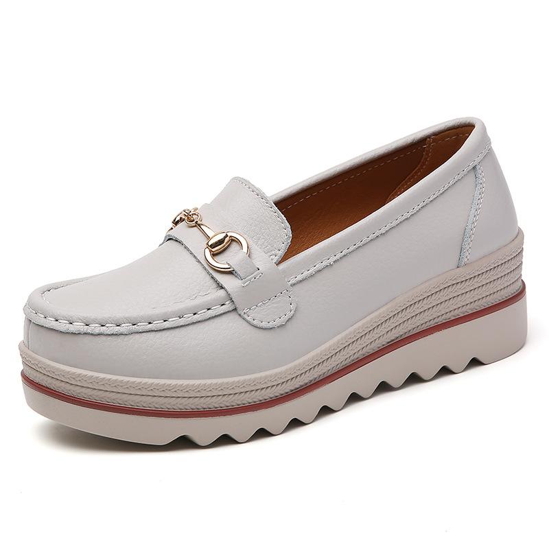 Slip-on Oversized Shoes Comfortable All-match Leather Shoes For Women 4