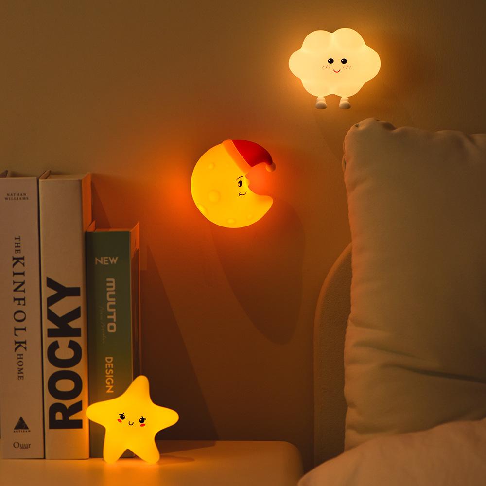 Moon XINGX Cloud Silicone Light Bedroom Cute Pat Magnetic Suction Bedside Lamp Charging 4