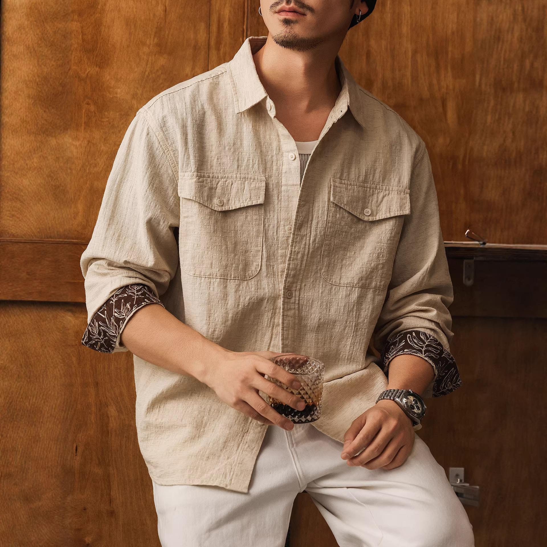 Old Money Style Vintage Linen Shirt 1