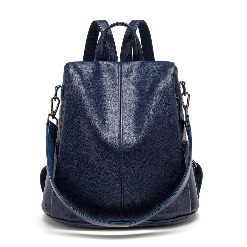 Versatile Large-Capacity Anti-Theft Bag Soft Leather Backpack 5