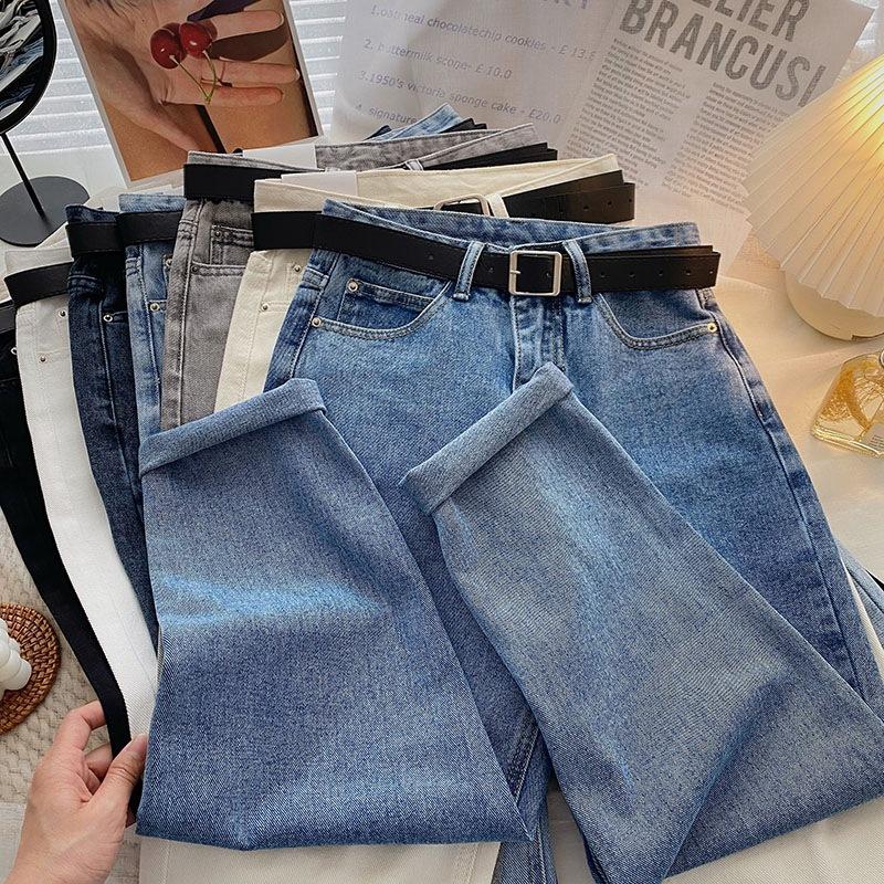 Straight-leg Cropped Slimming Carrot-shaped Dad Jeans For Petite Frames 2