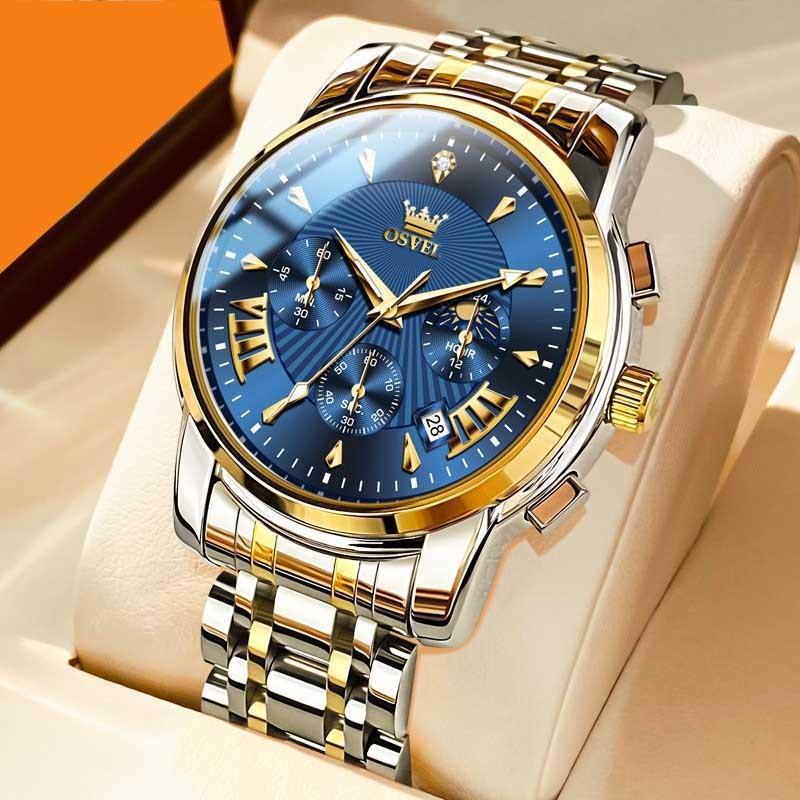 Men's Multi-functional Fashion Quartz Business Steel Belt Wrist Watch 14