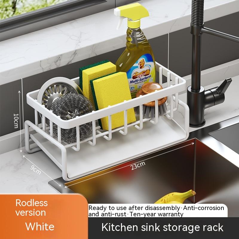 Rag Rack Kitchen Shelf Sink Drainage Basket Sub-table Multi-functional 10