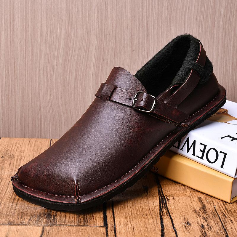 Large-size Soft-soled Soft-leather Fashionable Mens Leather Shoes 3