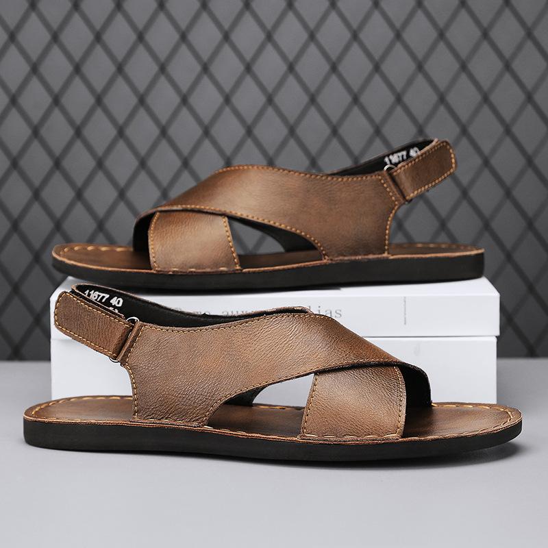 Cross-border Plus-size Foreign Trade Hand-sewn Sole Sandals 2