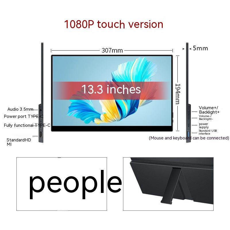 Touch Portable Monitor Mobile Phone Computer Game External Expansion Screen 7