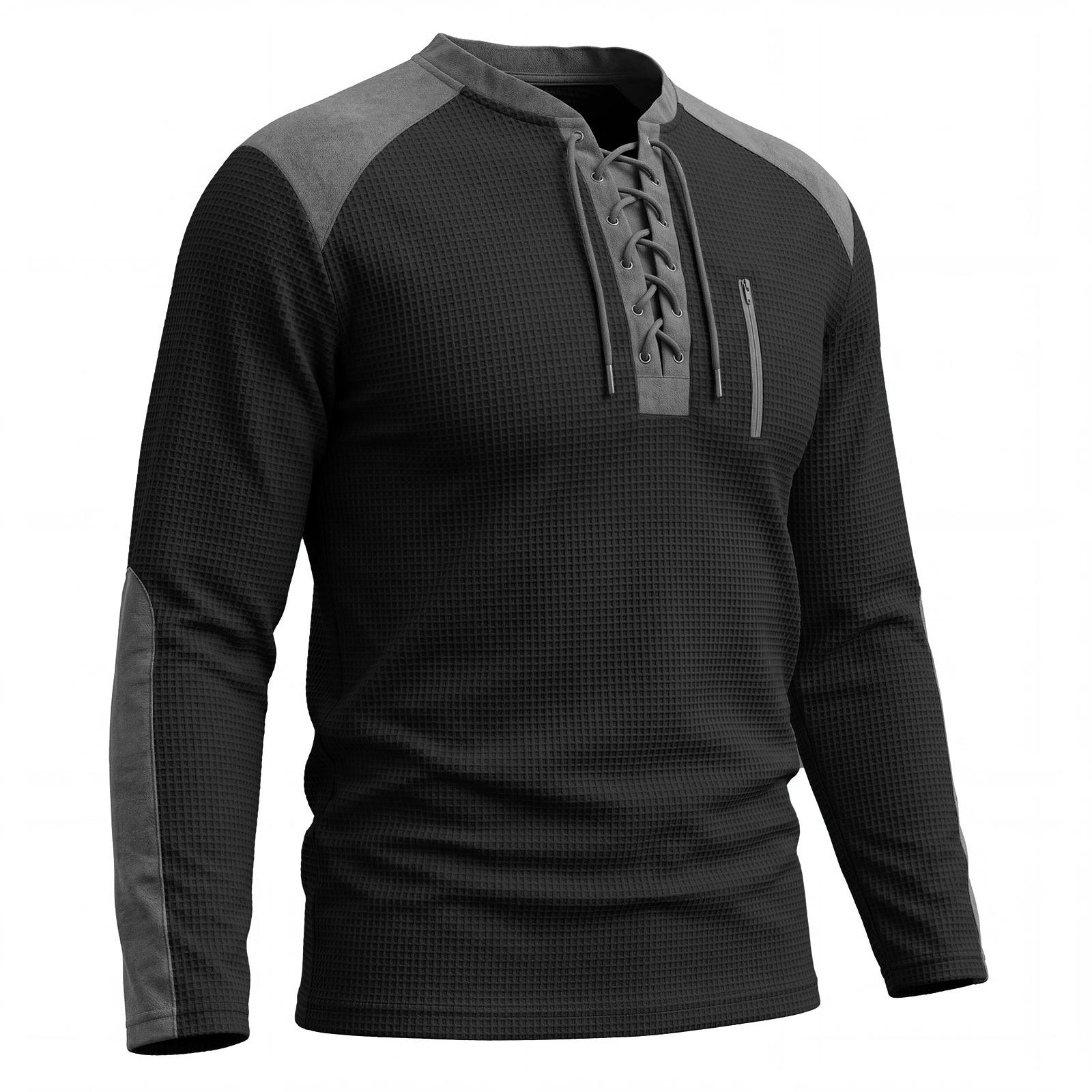 Mens Color-Block Long-Sleeve Sports Sweatshirt 7