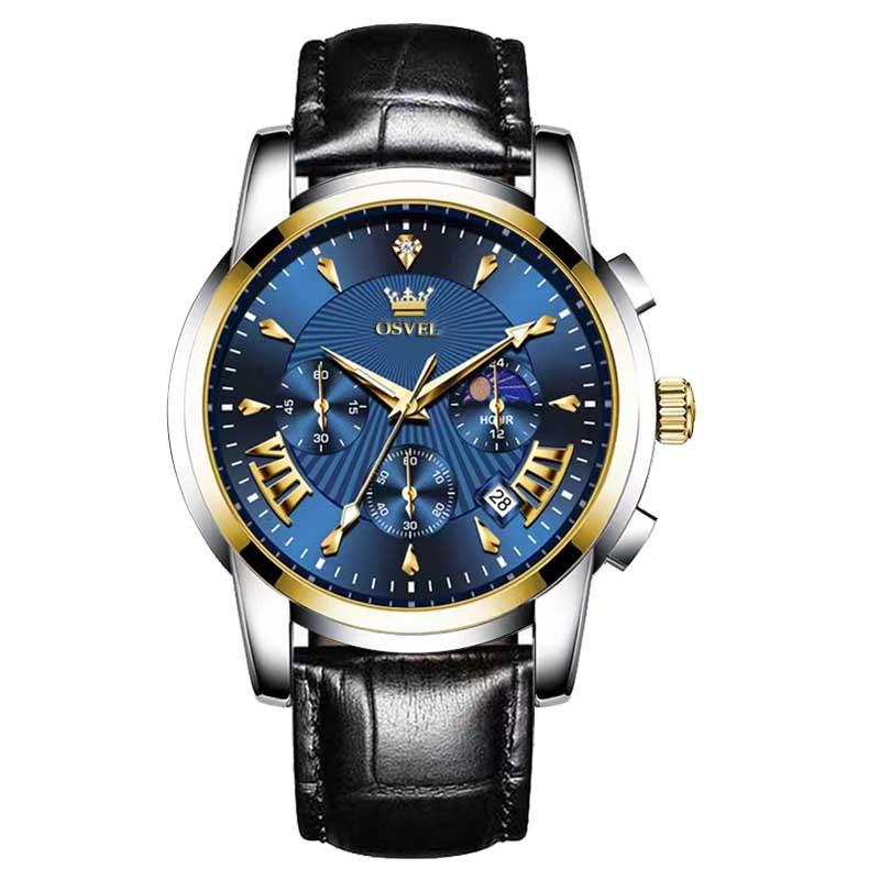 Men's Multi-functional Fashion Quartz Business Steel Belt Wrist Watch 17