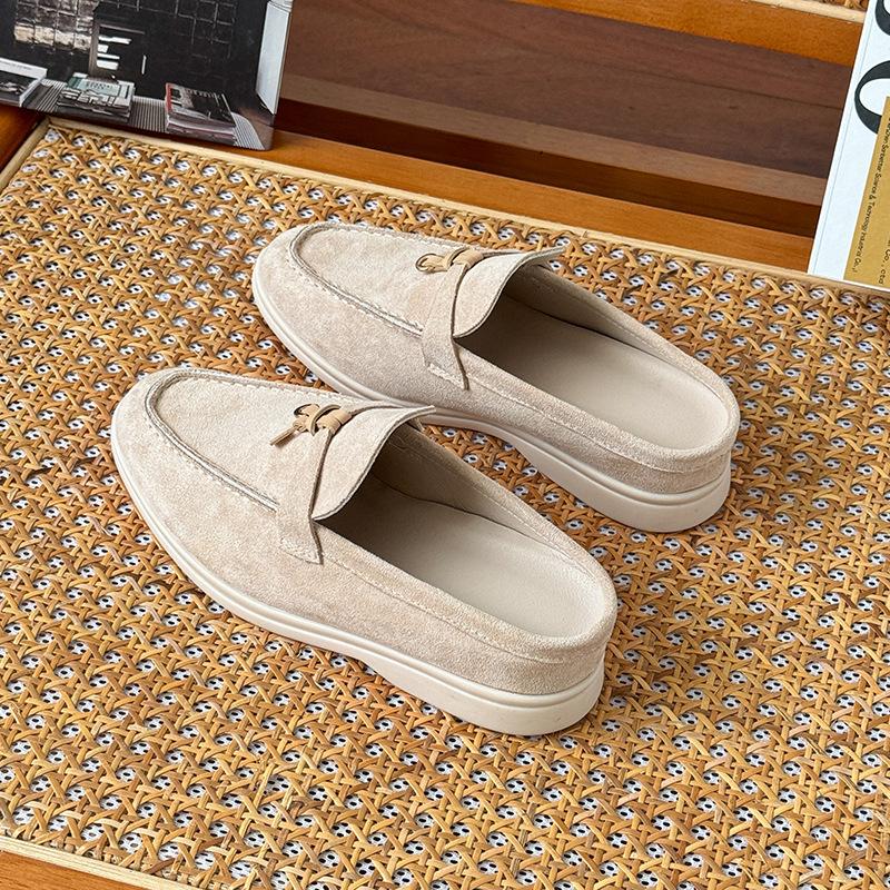 Tasseled Hidden-Heel Closed-Toe Half Slippers For Women 2