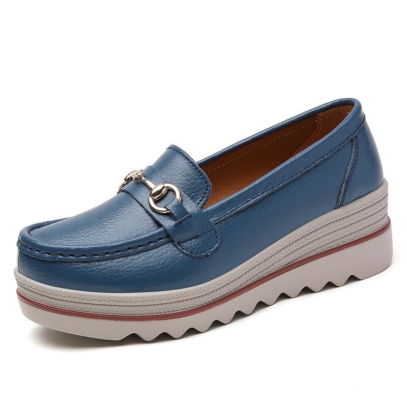 Slip-on Oversized Shoes Comfortable All-match Leather Shoes For Women 2