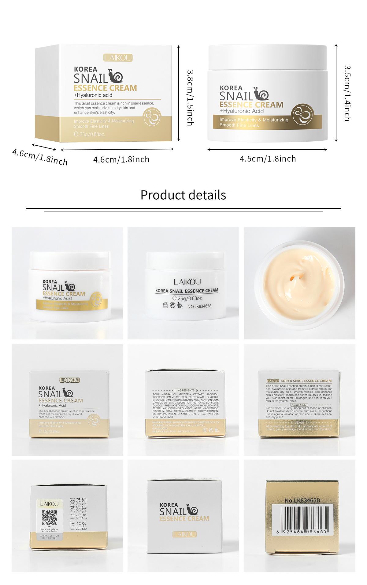 Moisturizing Skin Care Products Laikou Snail Cream 15