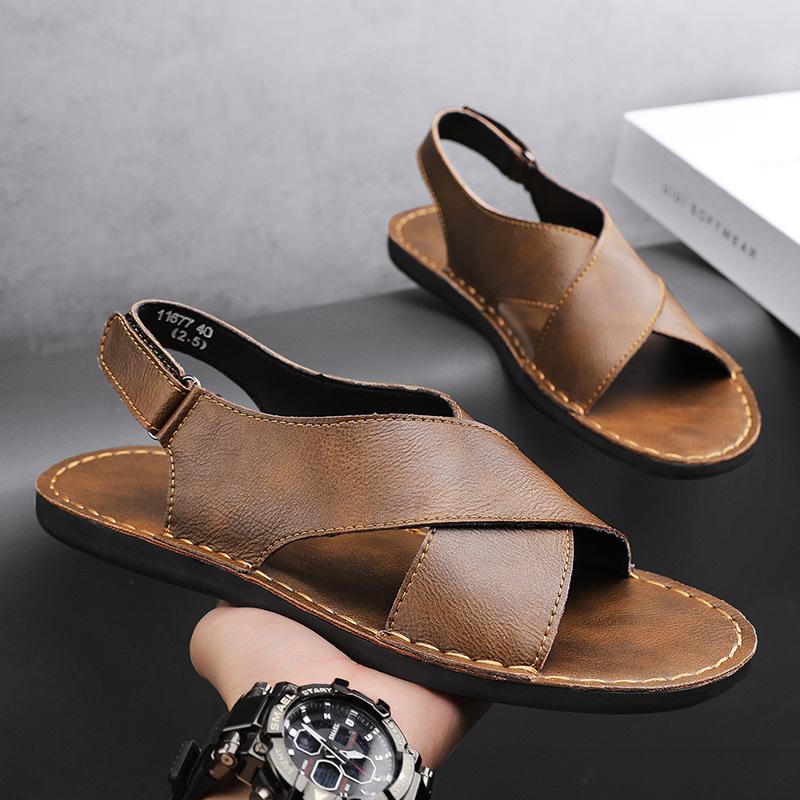 Cross-border Plus-size Foreign Trade Hand-sewn Sole Sandals 1