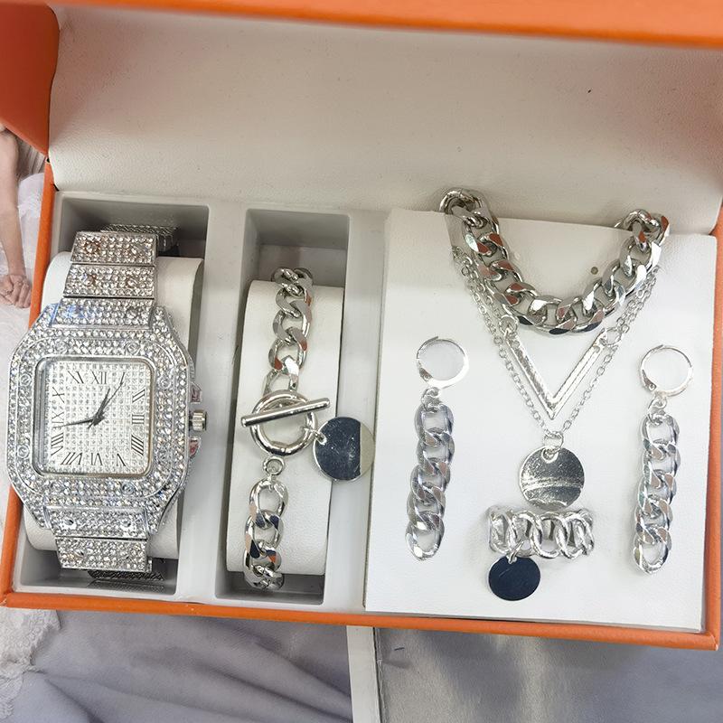 Women's Watch Jewelry 5-piece Set New Quartz Watch Gift Suit Wrist Watch 6
