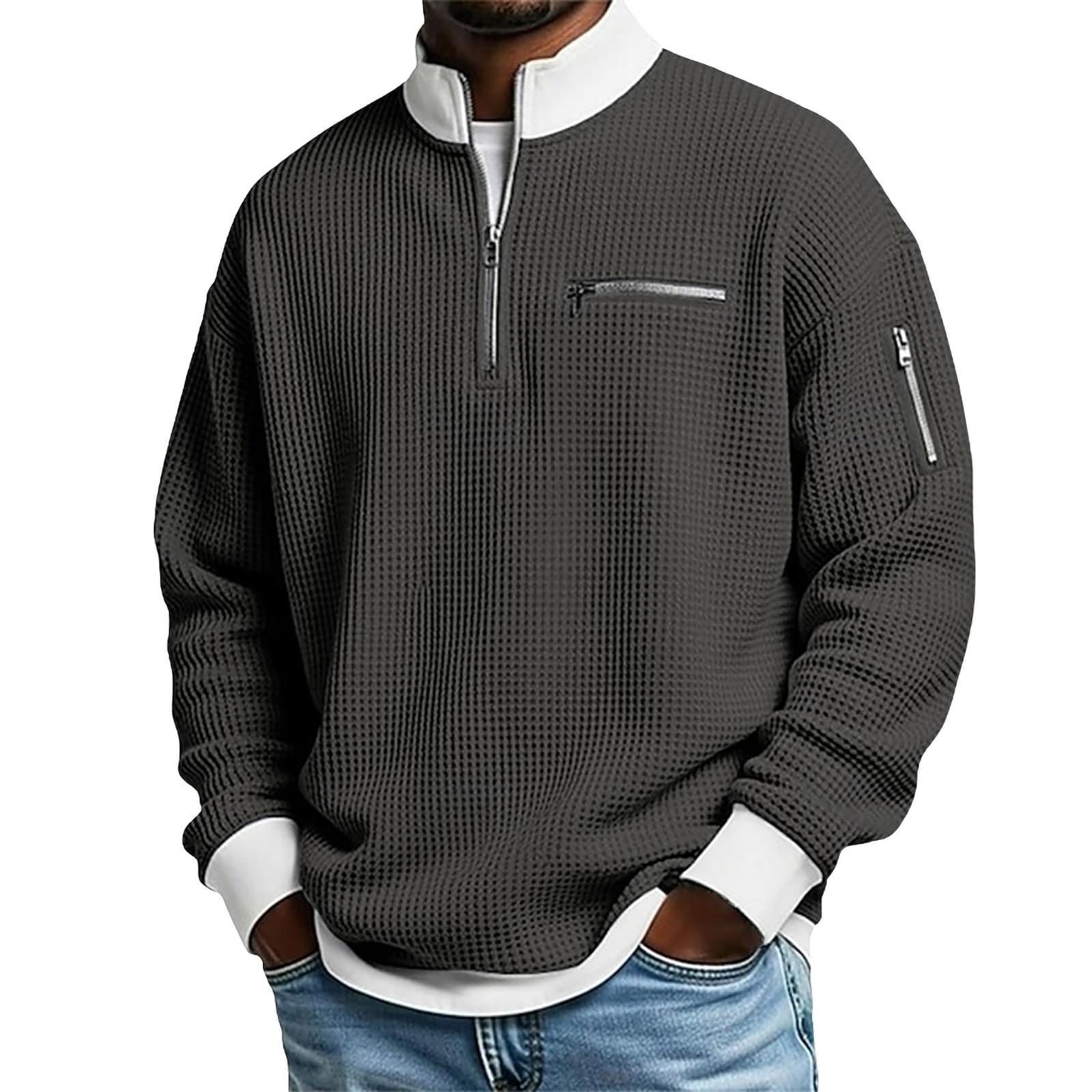 Mens Sports Zip-Up Long-Sleeve Sweatshirt 3