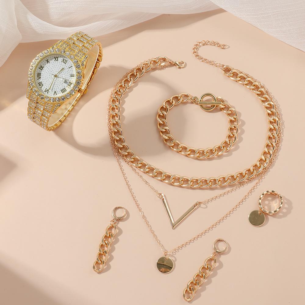 Women's Watch Jewelry 5-piece Set New Quartz Watch Gift Suit Wrist Watch 1