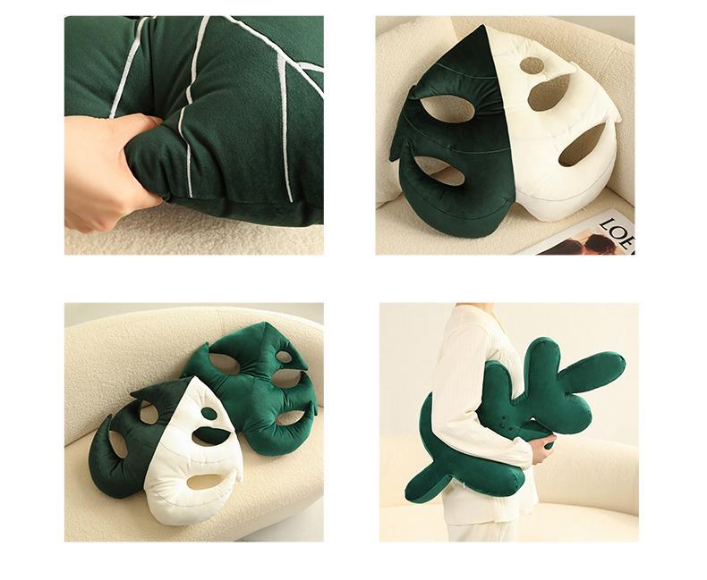 Green Plant Pillow Home Philodendron 9