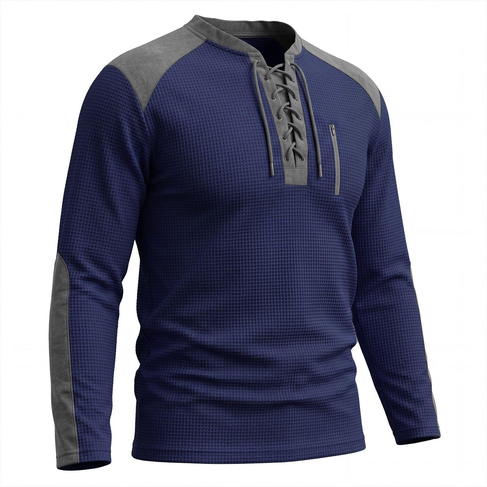 Mens Color-Block Long-Sleeve Sports Sweatshirt 6