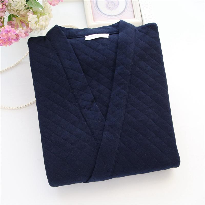 New Autumn Winter Mens Japanese-Style Pure Cotton Air-Layer Loungewear Set 10