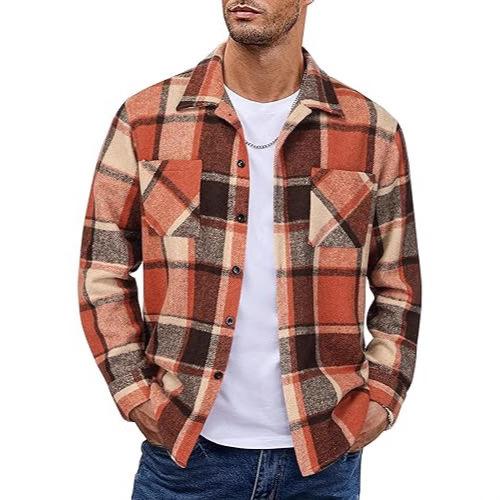 Button Up Casual Retro AutumnWinter Mens Shirt 2